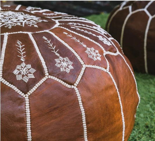 How to Clean Your Moroccan Leather Ottoman / Pouf: A Step-by-Step Guide - Moroccan Ottomans