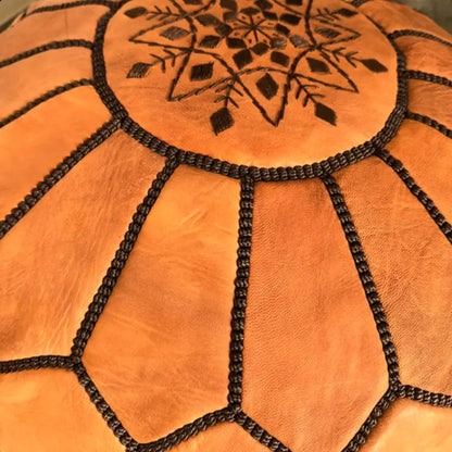 Customized Dual Tone Moroccan Ottoman - Traditional Design