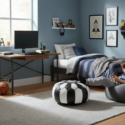 Moroccan Ottoman in Boy's Bedroom